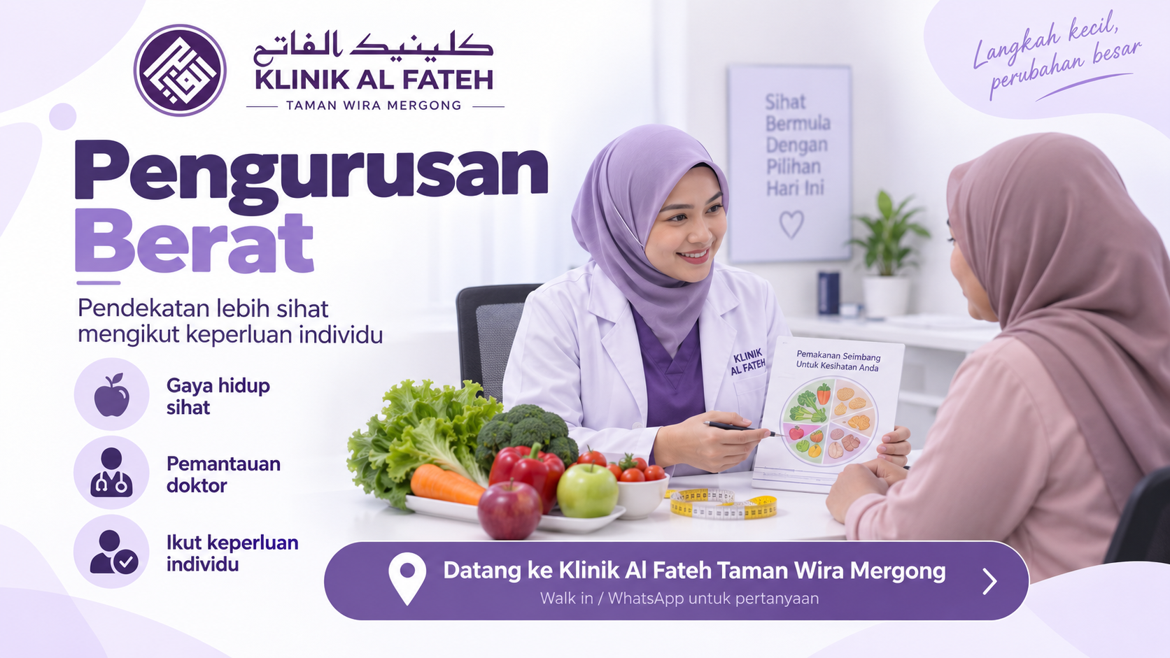 Rawatan Kurus dan Pengurusan Berat Badan di Klinik Al Fateh Taman Wira Mergong